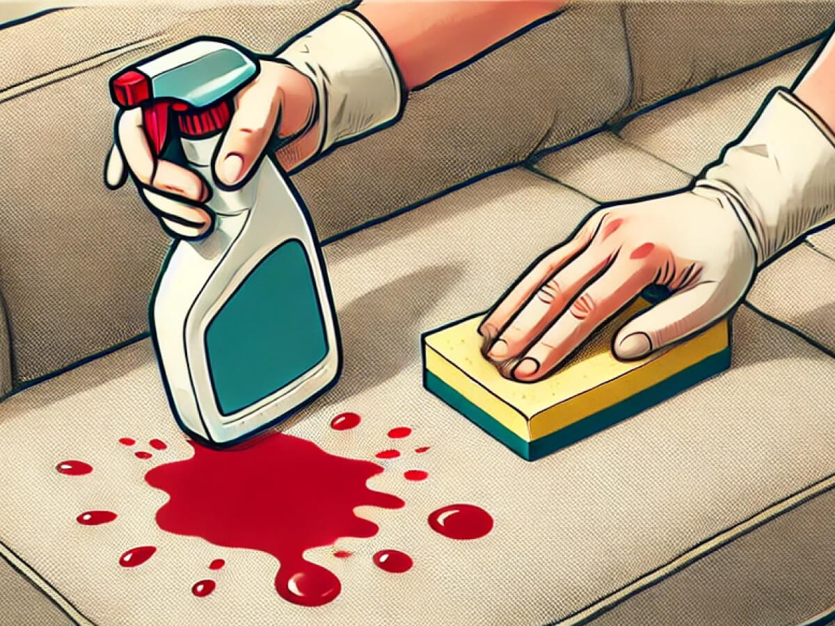 Frischen Blut von Sofa zu ertfernen