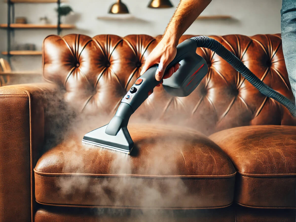 Sofareinigung mit technischen Geräten