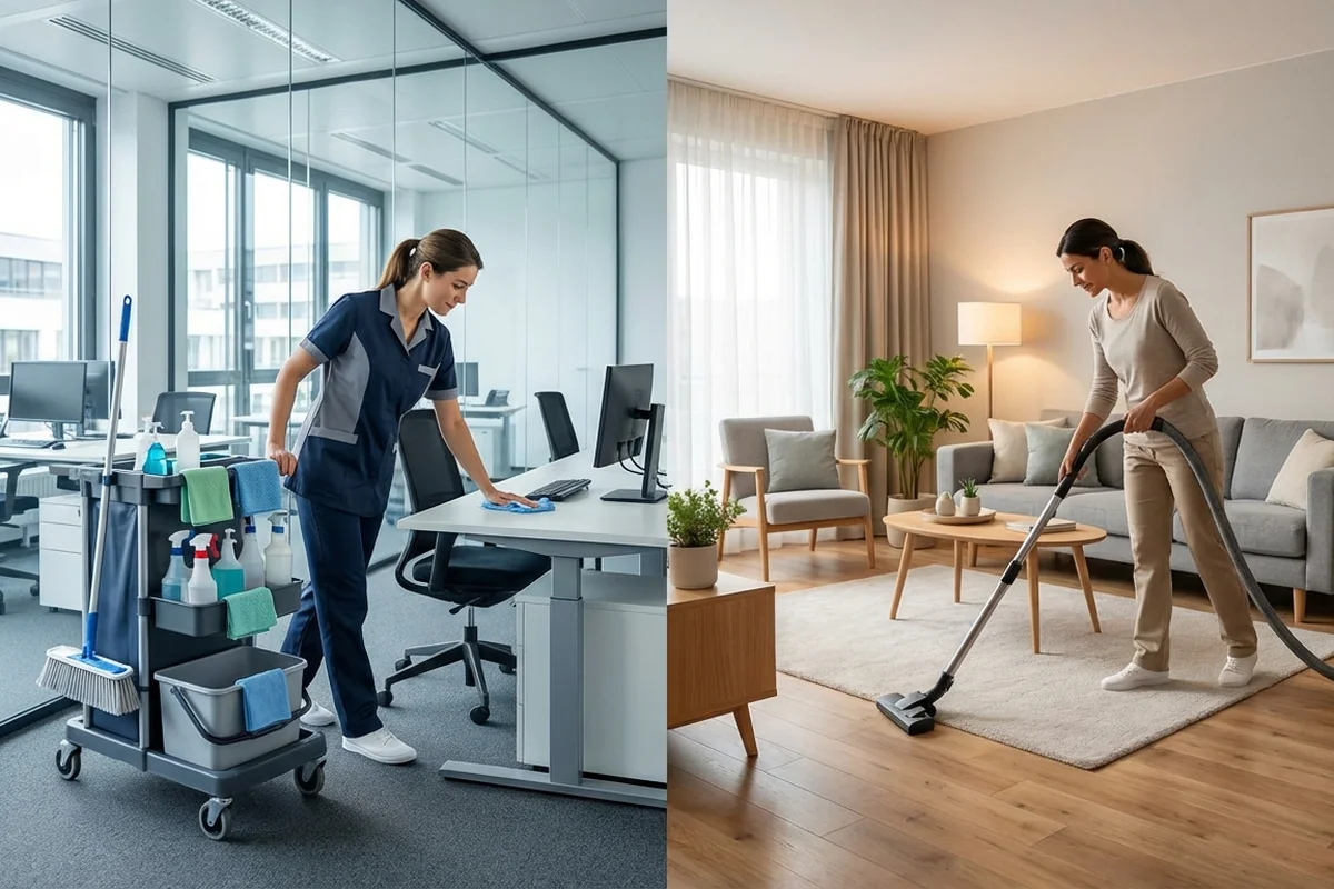 Büroreinigung vs. Haushaltsreinigung: Unterschiede & Tipps