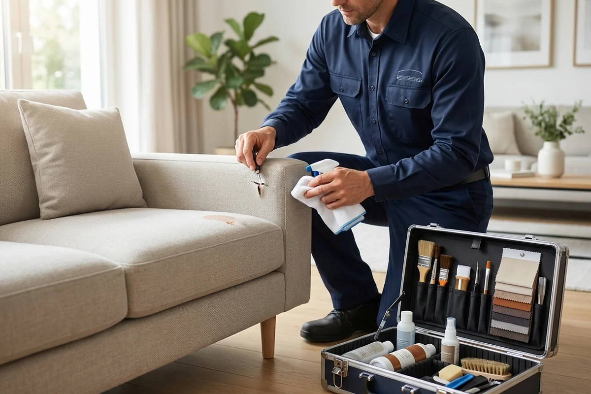 Polsterreinigung & Reparatur: Kleine Schäden professionell ausbessern