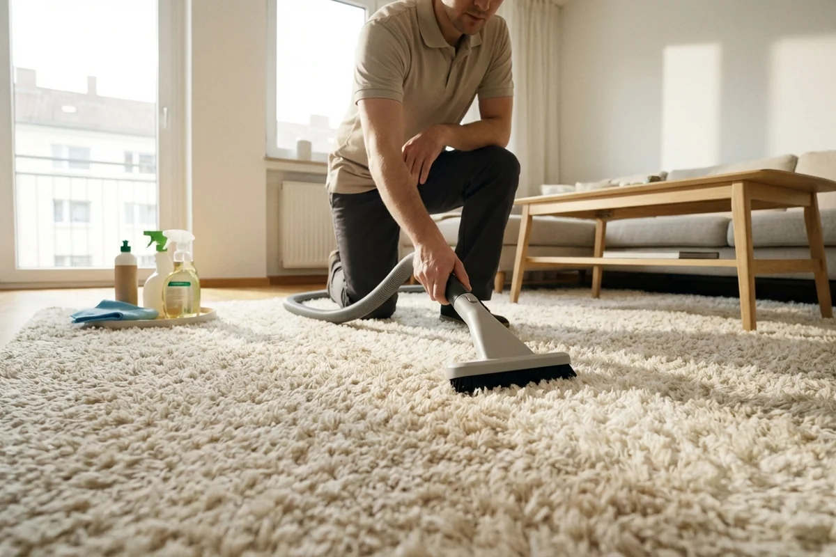 Hochflorteppiche richtig reinigen: Schonende Methoden für flauschige Teppiche