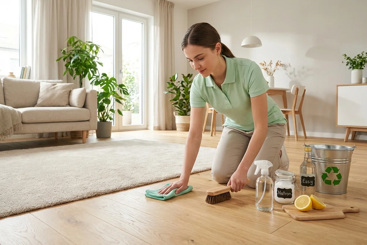 Nachhaltige Bodenreinigung: Hausmittel für Teppich & Parkett