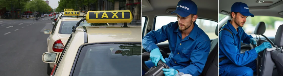 Reinigung von Taxisitzen und Innenraumreinigung von Mietwagen